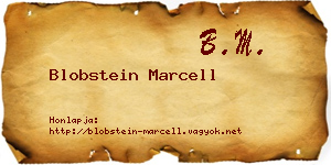 Blobstein Marcell névjegykártya